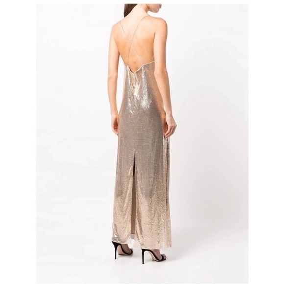 Alice + Olivia Harmony chainmail maxi slip dress NEW - Picture 7 of 13